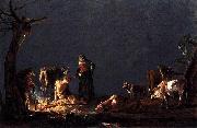 Leonaert Bramer Peasants by a Fire France oil painting artist